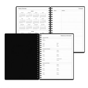 Libreta Planificadora con Tapa Dura Negra, Impresión Personalizada, Espiral, Horarios Diarios y Horarios por Hora, Regalo al por Mayor - Product Image 1