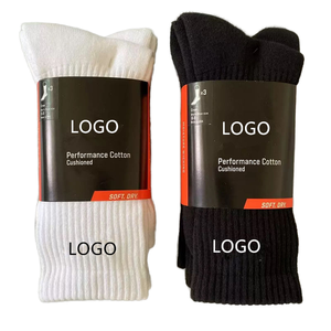 Three Pairs of Customized NK Logo Brand Crew Sports Knitted Ankle <b>Socks</b> <b>Thick</b> Sole Cuff Detail Men's Youth Basketball <b>Socks</b> - Product Image 1