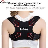 Correcteur de posture pour le haut du dos, respirant, réglable, en matériau plus épais, avec bretelles plus longues, pour grandes tailles