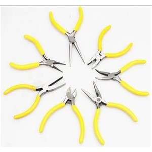 Mini-pinces à perles de 4 et 5 pouces en acier 45 pour la fabrication de bracelets, la réparation de montres et les outils de bijouterie - Product Image 1