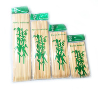 Bâton de brochettes en bois de bambou jetable, écologiques naturels bon marché pour Barbecue, 50 pièces
