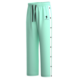 Pantalon de basketball <span class=keywords><strong>pour</strong></span> homme pleine longueur, à rayures blanches, style <span class=keywords><strong>hip</strong></span>-<span class=keywords><strong>hop</strong></span> de rue avec boutons latéraux, pantalons de survêtement et shorts de grande taille - Product Image 1