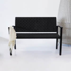 Chelsea TACASA Banco de ratán de lujo para exteriores Cómodo y duradero con diseño moderno para Patio Parques Hoteles Villas Escuelas - Product Image 3