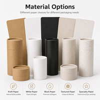 Low MOQ Custom Paper Tube Packaging Printed Rigid Cardboard Cylinder Box with Logo for Small Business Sample and Trial Orders