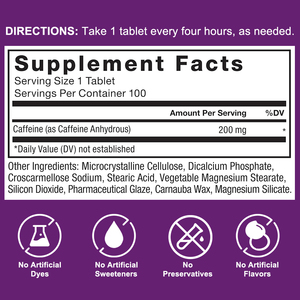 Tabletas de Cafeína OEM ODM Suplementos de Energía Fácil de Tragar Aumenta el Enfoque de Energía y Píldoras de Cafeína de Rendimiento - Product Image 2
