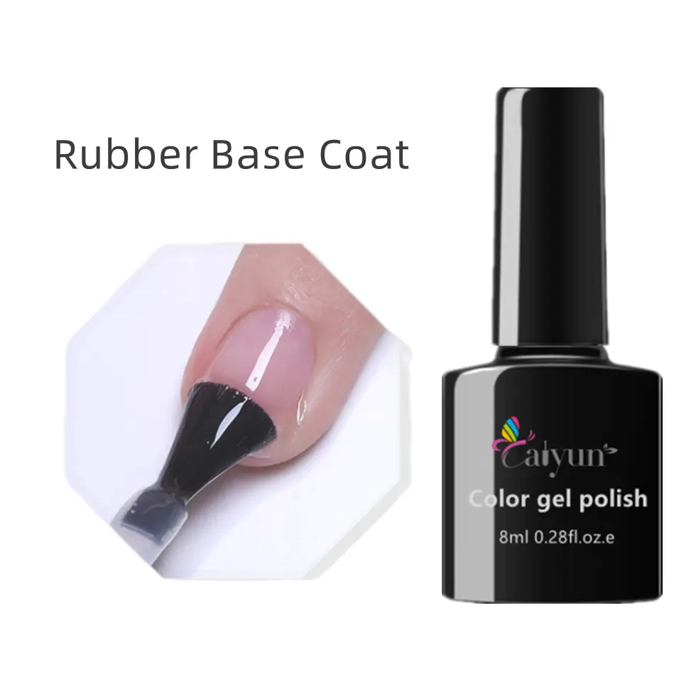 Camouflage Colored Nude 8ML Uv Glitter Gel Nail Rubber Base Coat For Nails