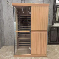 Sauna Infrarroja Interior para 1 Persona - Madera de Lujo de Espectro Completo con Ducha y Control por Computadora