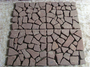 Pavages entrelacés pour allée en granit rouge de style chinois - Product Image 5