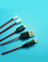 Kabel USB ke JST Molex Kustom dengan Selubung PVC, Konektor USB A/Type-C/Micro USB ke JST (2P-5P)