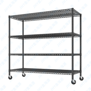 תעשיית ציפוי כרום מצופה rustproof קל להתקנה רשת אריח תיל מדפים מתכווננת מתכת מחסן אחסון - Product Image 1