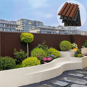 WPC Bảng điều khiển tường hàng rào bằng gỗ riêng tư hàng rào Bảng điều khiển Slatted co-đùn Kỹ Thuật Sân hàng rào - Product Image 3