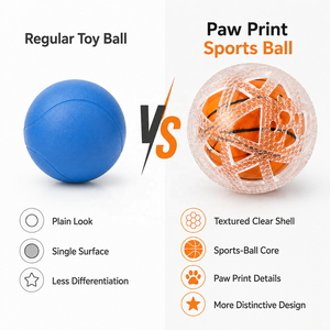 Interactive <b>Dog</b> Chew Ball <b>Bell</b> Sound Toy Transparent Puzzle Soccer Ball for Indoor Pet Exercise - Product Image 3