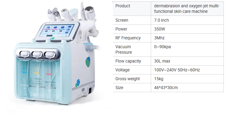 6 in 1 hydrogen oxygen small bubble facial cleaning h202 oxygen filling hydrating beauty equipment
