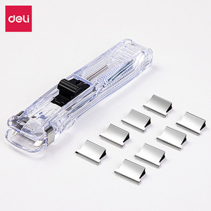 Deli Clip Holder Dispenser 8591A Plastic Corner Clips For Documents Stationery Exam Papers Binding Metal Staples - Product Image 1