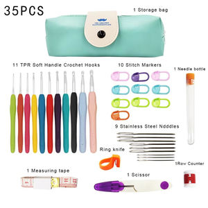 Juego <span class=keywords><strong>de</strong></span> ganchos <span class=keywords><strong>de</strong></span> ganchillo con estuche para tejer a mano, <span class=keywords><strong>agujas</strong></span> extralargas, 14 tamaños, 2mm-10mm - Product Image 3