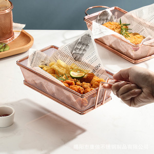 Gran oferta de utensilios de cocina, verano 304, cesta para servir patatas fritas de acero inoxidable, cesta para freír - Product Image 6