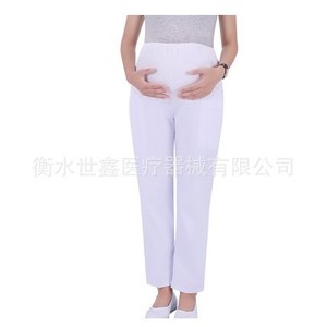Pantalon de maternité en coton, taille élastique, coupe droite, pour femmes enceintes, à porter à l'hôpital - Product Image 2