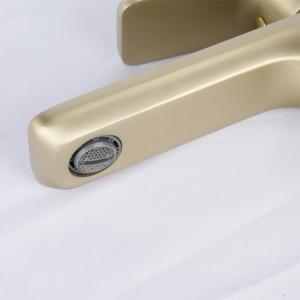 厂家直销定制黄金便宜拉丝黄铜水龙头浴室水槽水龙头 - Product Image 3