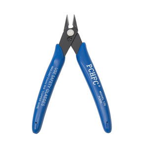 Alicates de corte de punta biselada PCHFC-170 para modelos <span class=keywords><strong>Gundam</strong></span>, cortador de alambre industrial, cortador de fundición, acero de alto carbono, azul plateado - Product Image 5