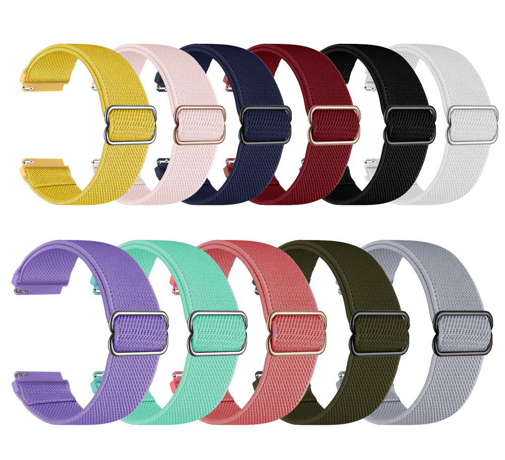 33 couleurs adaptées aux bracelets de montre en Nylon, pour montre intelligente garmin pour bracelet de 20mm, boucle de 22mm, bracelet en nylon Samsung