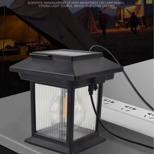 Solar Powered Outdoor Wall <b>Light</b> 5W Rechargeable <b>Sensor</b> <b>Led</b> Garden Lamp - Product Image 2