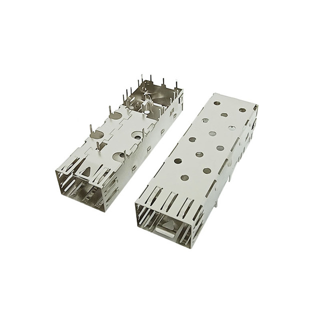 1 Port Welded QSFP28 Cage Connector SFP+ Fiber Optic Connectors Transceiver Housing Optical Fiber Module SFP Connector