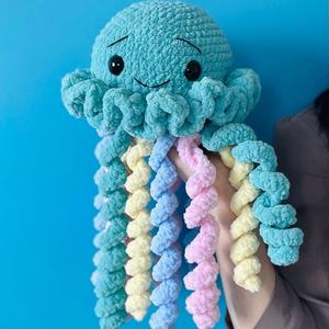 100% hecho a mano bebé ganchillo Amigurumi Animal relleno <span class=keywords><strong>pulpo</strong></span> muñeca tejer <span class=keywords><strong>pulpo</strong></span> Amigurumi ganchillo juguetes de peluche regalos de bebé - Product Image 3