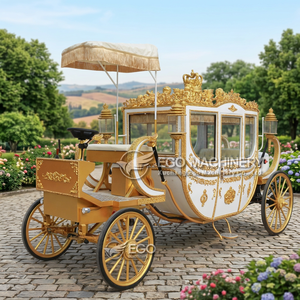 Charrette royale électrique sans chevaux, charrette de Cendrillon, haute qualité, prix bas, structure en acier, 6 personnes, 60 km/h - Product Image 1