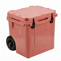 Glacière isotherme rotomoulée en PE de 45 qt, étanche, portable, avec chariot, pour camping, pique-nique et restauration en extérieur