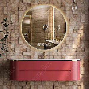European Hotel Apartment Modern Minimalist Bathroom <strong>Vanity</strong> Sink <strong>Cabine</strong> With Countertop Basin - Product Image 3