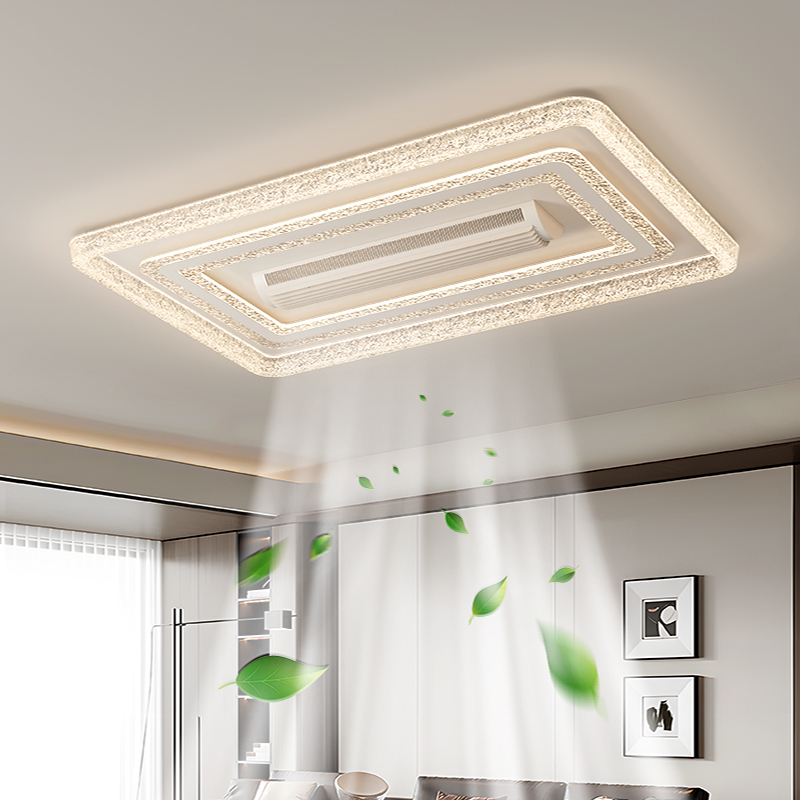 Modern Fan Lamp for Bedroom Iron Body Hotel Acrylic Dining Indoor Bathroom Kitchen LED Warehouse Fans Home Ceiling Fan Lamp