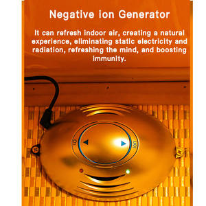 Infravermelho Casa Sauna Sala 1 Pessoa Cicuta De Madeira Interior Sauna Seca Baixo EMF 1250W SPA Tub Painel De Controle LCD, 10 Minutos Pré-Aquecimento - Product Image 4