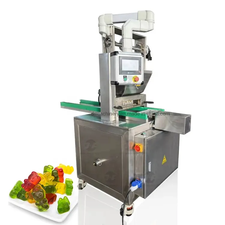 Machine semi-automatique de dépôt de gelée Mini équipement de fabrication de bonbons gommeux à une et deux couleurs avec PLC pour les magasins