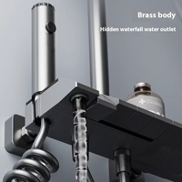 Vente en gros de robinets de pommeau de douche à pluie douce à atmosphère intelligente à affichage numérique vanne en céramique jet de touches de piano pour appartements