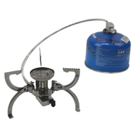 Réchaud de poche portable d'extérieur pour le camping, la préparation du thé et la cuisson de l'eau, réchaud à gaz plat économe en énergie
