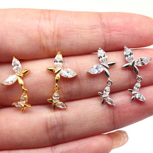 <span class=keywords><strong>Gaby</strong></span>-anillo de acero inoxidable con forma de luna y diamante para mujer, joyería para el cuerpo - Product Image 6