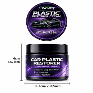 Restaurador Cremoso para Autos Lunovate, Restaurador de Interiores Negro Intenso, Protección UV, Resistente al Agua, No Grasoso, Fácil de Aplicar, Líquido - Product Image 1