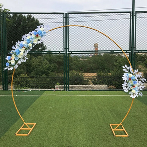 Large Size Golden Metal <strong>Circle</strong> <strong>Balloon</strong> Flower <strong>Arch</strong> Decoration for Birthday Wedding Graduation Decorations Photo Background <strong>Arch</strong> - Product Image 1