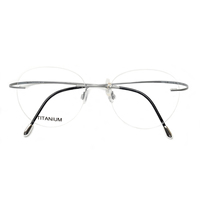 Kacamata Optik Eksekutif Tanpa Bingkai Ultralight Titanium Fashion, Frame Kacamata Logam Titan untuk Pria