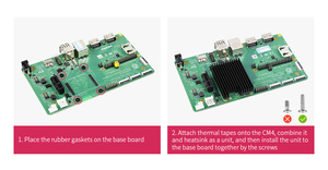 Waveshare CM4-HEATSINK-B-SKU-22097, גוף קירור ייעודי מאלומיניום עבור <span class=keywords><strong>Raspberry</strong></span> <span class=keywords><strong>Pi</strong></span> Compute Module <span class=keywords><strong>4</strong></span> CM4, עם A - Product Image 3