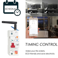 Pemutus Sirkuit Cerdas Tuya WiFi Pengukur Energi, Kontrol Jarak Jauh Aplikasi Smart Life, Pengatur Waktu, Penutupan Otomatis, DIN Rail MCB