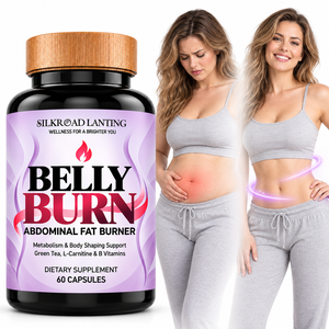 Quemador de Grasa Abdominal Belly Burn, Suplemento Dietético, 60 Cápsulas, Apoyo al Metabolismo, Moldeador Corporal, Té Verde, L-Carnitina, Vitaminas B - Product Image 1
