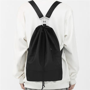 Custom Bucket Bag School <b>Backpack</b> <b>Drawstring</b> Closure Zippers Nylon Sling <b>Backpack</b> Travel Bags for Teens - Product Image 1