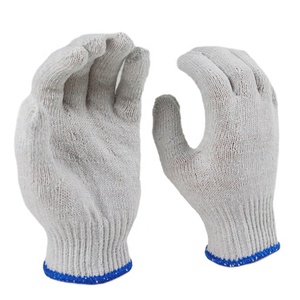 Guantes de Trabajo de Algodón Blancos Antideslizantes Industriales Duraderos a Precio de Fábrica, Guantes de Seguridad de Algodón Tejido - Product Image 3