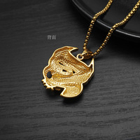 Hip Hop Animal Oiseaux Aigles Punk Pvd En Acier Inoxydable Étanche Pendentif De Mode Bijoux Colliers pour Hommes Homme En Gros 2024