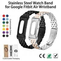 Bracelet élégant et fin en métal à cinq maillons pour Google Fitbit Air, bracelet de remplacement de luxe pour montre connectée, pour hommes