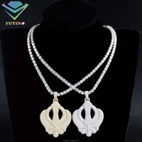 Collar con Colgante de Cruz Hip Hop de Plata de Ley 925 Personalizado para Hombre, Chapado en Oro, con Moissanita de Corte Brillante, Joyería Fina