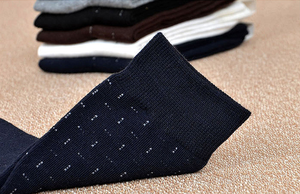 5 أزواج أزياء رياضية شريط مخصص للرجال رجال الأعمال الأسود طاقم عالية الجودة الرجال الجوارب الرجال القطن اللباس الجوارب - Product Image 6