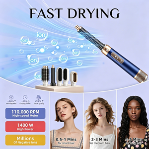 Set Professionale di Asciugacapelli Elettrico Multifunzione ad Alta Velocità con 6 Styler 6-in-1 e Ferro Arricciacapelli - Product Image 3