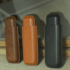 Nuovi arrivi Boman PU leather custodie per sigari personalizzate in vera pelle per accessori per fumatori custodie per sigari umidificatori - Product Image 1